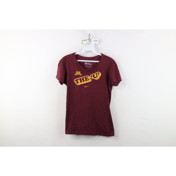 Retro Y2K Nike Womens Small Slim Fit The U University of Minnesota T-Shirt - Picture 1 of 15